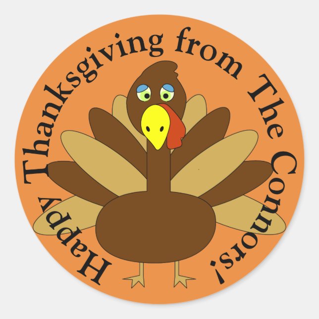 Customisable Turkey Sticker (Front)