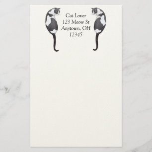 Customisable Tuxedo Cats Stationery