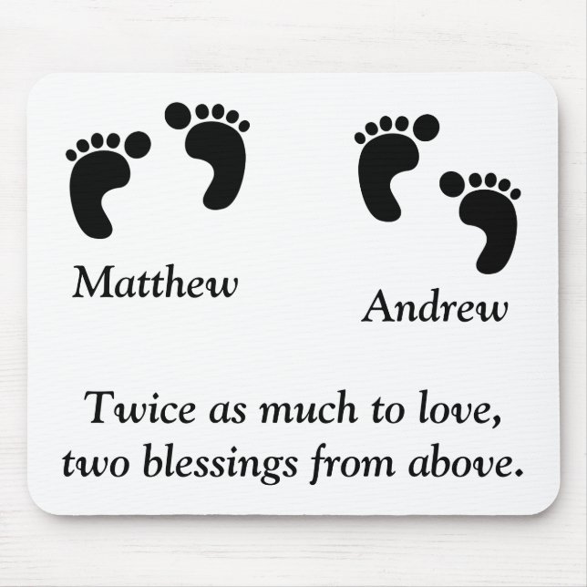 Customisable Twice as Much to Love Mouse Mat (Front)