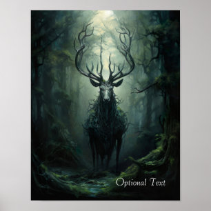 Customisable Twisted Forest Deer Poster