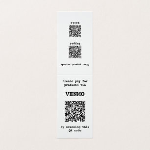 Customisable Two Sided Three QR code Folded Business Card