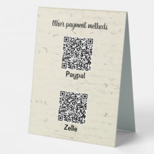 Customisable Two Sided Three QR code Vintage Paper