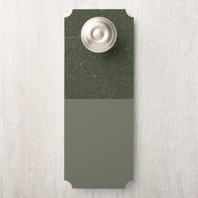 Customisable Two-Tone Green Door Hanger (On Knob)