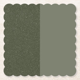 Customisable Two-Tone Green Paper Coaster