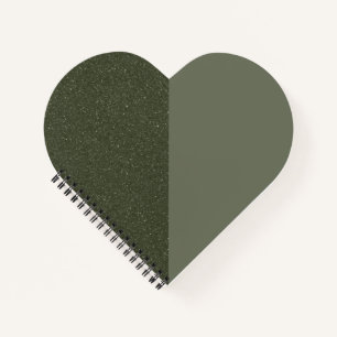 Customisable Two-Tone Heart Spiral Notebook