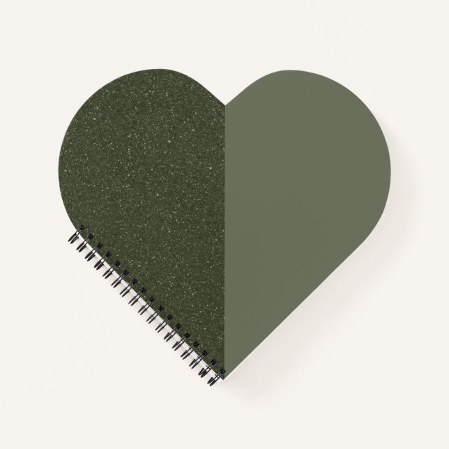 Customisable Two-Tone Heart Spiral Notebook (Front)