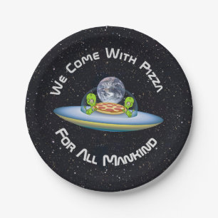 Customisable UFO Pizza Delivery Paper Plate