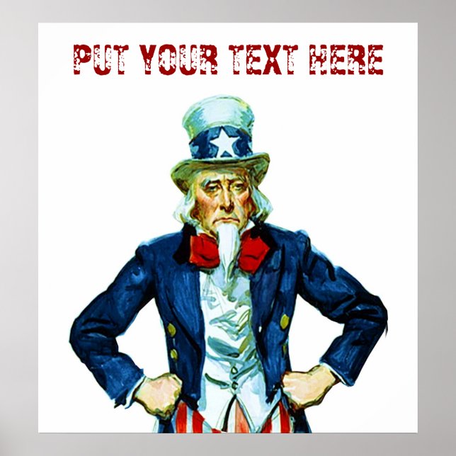 Customisable Uncle Sam ~ Vintage Poster (Front)