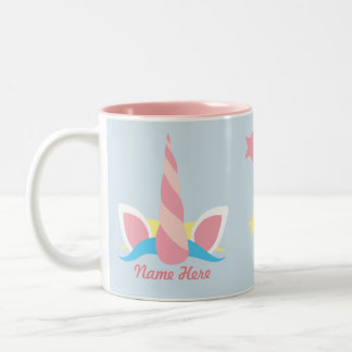 Customisable Unicorn Horn Stars Mug