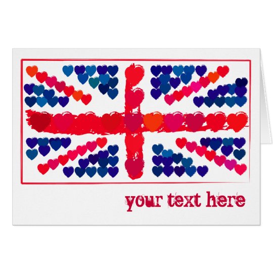 Customisable: Union hearts Card
