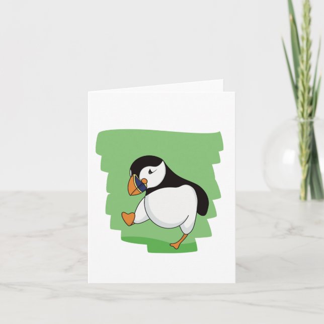 Customisable Unpopular Opinion Puffin Meme Holiday Card (Front)