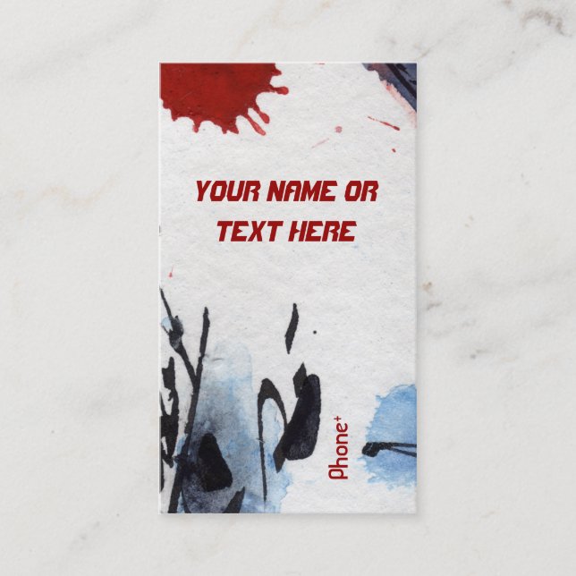 Customisable Unusual Modern ABstract Business card (Front)