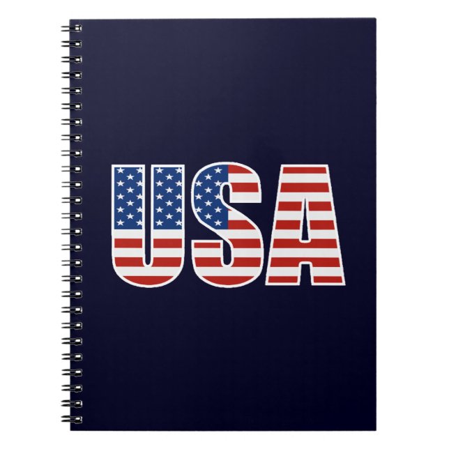 Customisable USA American Flag Notebook (Front)