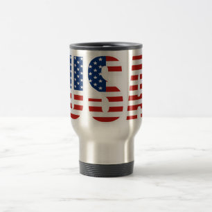 Customisable USA American Flag Travel Mug