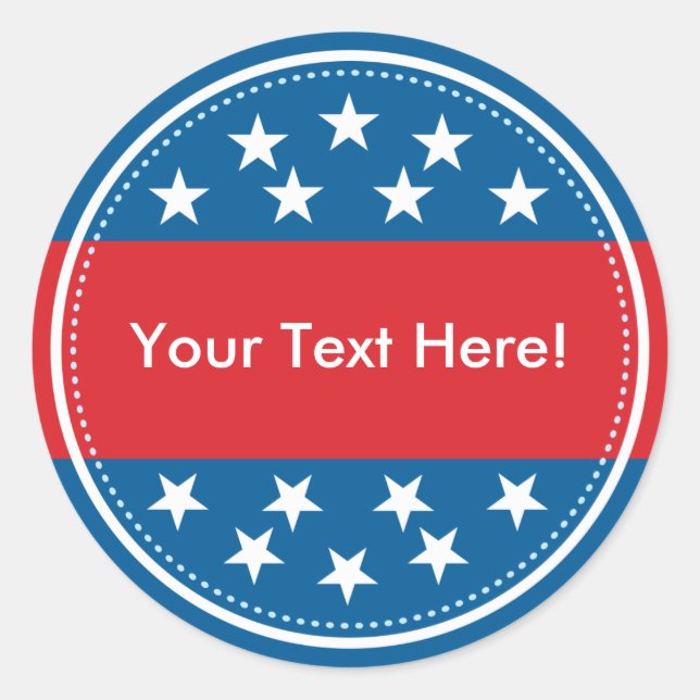 Customisable USA Flag Seal - Blue (Front)