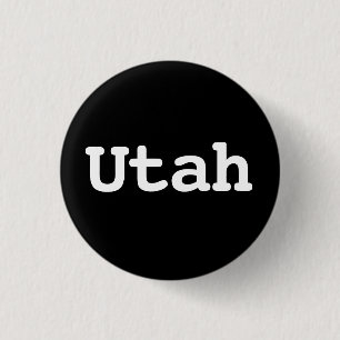 Customisable Utah Typography 3 Cm Round Badge