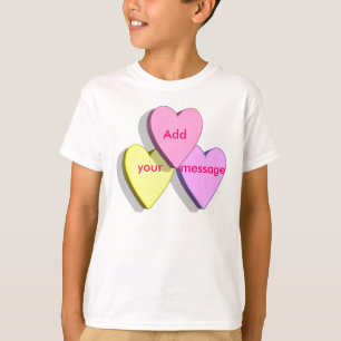 Customisable Valentine Candy Hearts Look Custom T-Shirt
