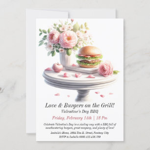 Customisable Valentine’s Day BBQ Invitation