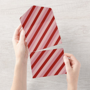 Customisable Valentine Stripes All In One Invitation