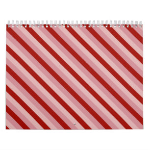 Customisable Valentine Stripes Calendar
