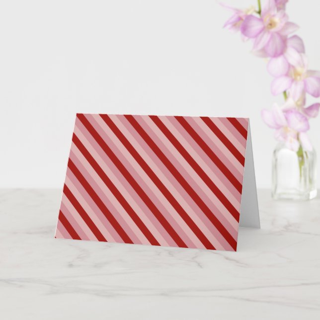 Customisable Valentine Stripes Card (Orchid)