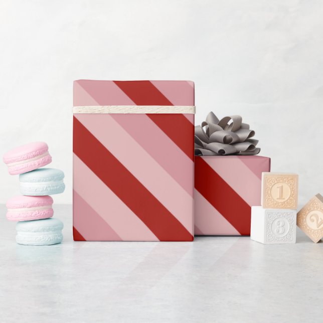 Customisable Valentine Stripes Wrapping Paper (Baby Shower)