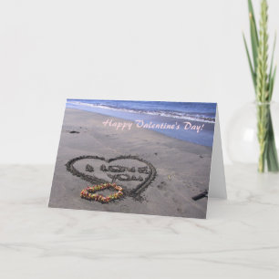 Customisable Valentine's Card Hawaiian Style