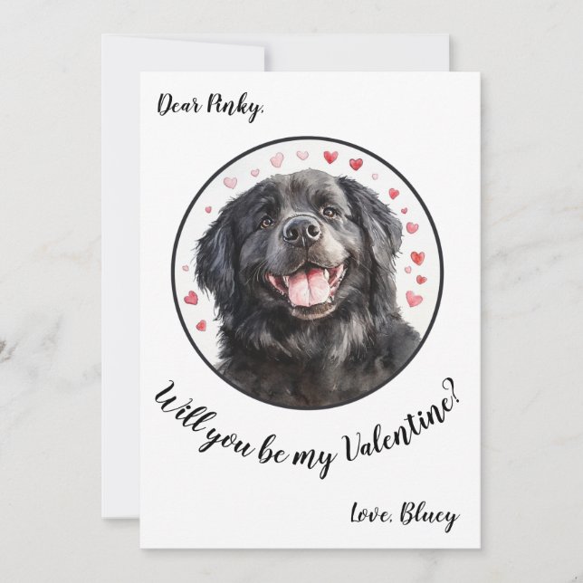 Customisable Valentine's Day card Newfoundland (Front)