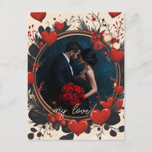 Customisable Valentine's Day Framed Postcard
