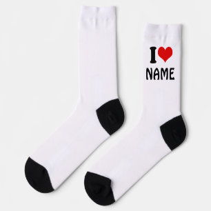 Customisable Valentines Day I love Heart Custom Socks
