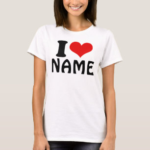 Customisable Valentines Day I love Heart Custom T-Shirt