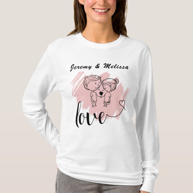 Customisable Valentine's Day Long-sleeve T-shirt (Front)