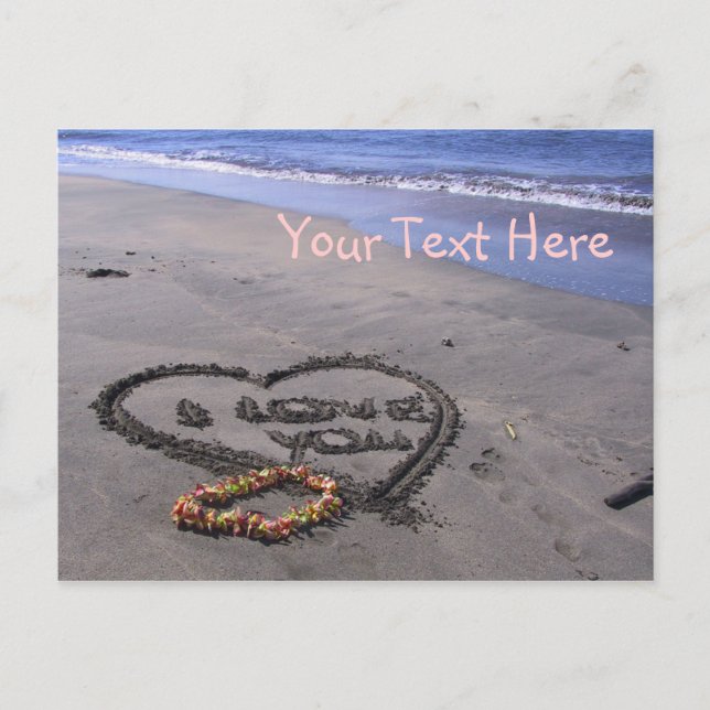 Customisable Valentine's Holiday Postcard (Front)