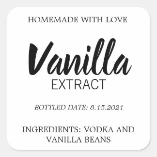 Customisable Vanilla Extract Label BL_01sq