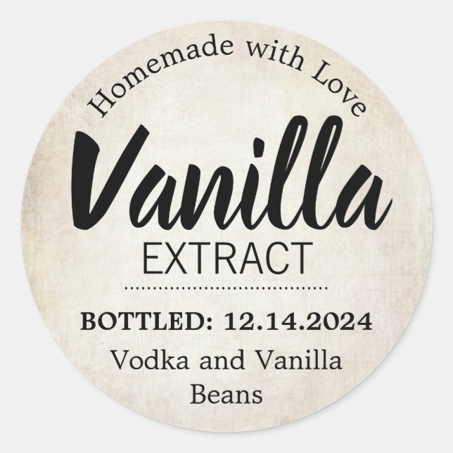 Customisable Vanilla Extract Label BL_03rdbk (Front)