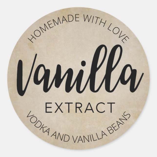 Customisable Vanilla Extract Label VE001_04rdblank (Front)