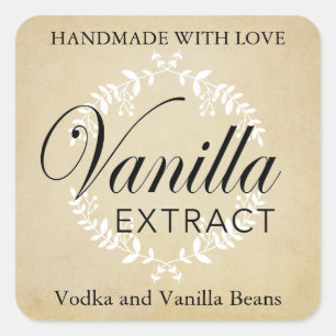 Customisable Vanilla Extract Labels VE007_06sq