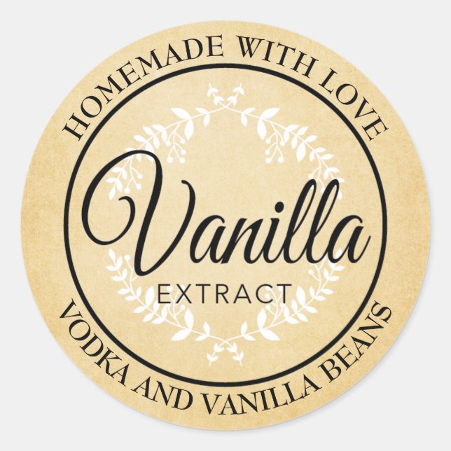 Customisable Vanilla Extract Labels VE025_04rd (Front)