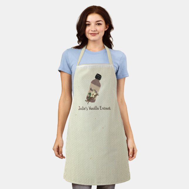 Customisable Vanilla Extract Maker Apron (Worn)