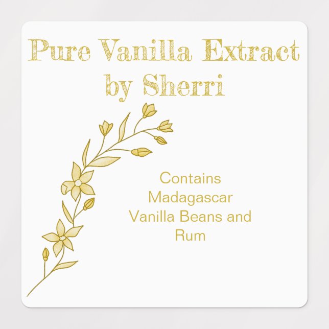 Customisable Vanilla Orchid, Vanilla Extract  (Design 1)