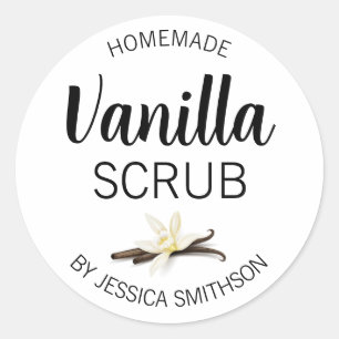 Customisable Vanilla Scrub Homemade Label