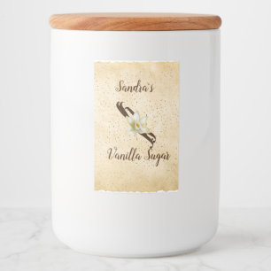 Customisable Vanilla Sugar Food Label