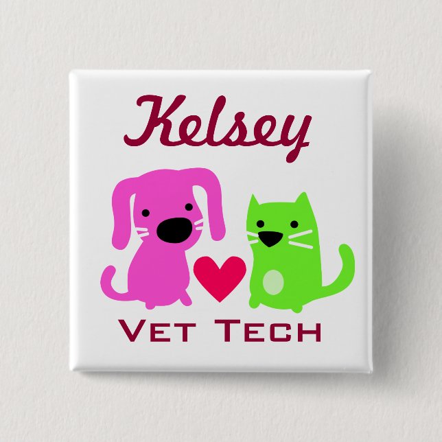 Customisable Vet Tech Button (Front)