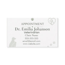 Customisable Veterinary Appointment Card