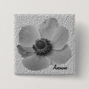 Customisable Vintage Anemone Button