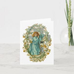 Customisable Vintage Angel and Cross Cards