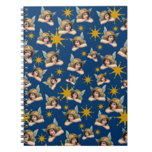 Customisable Vintage Angels & Stars Notebook