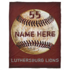 Customisable Vintage Baseball Team Blanket
