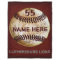 Customisable Vintage Baseball Team Blanket