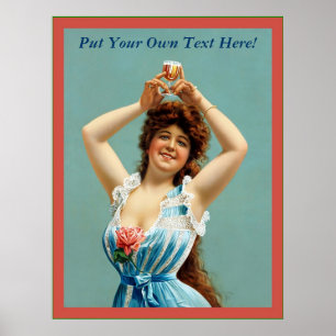Customisable Vintage Beer Advertising Poster